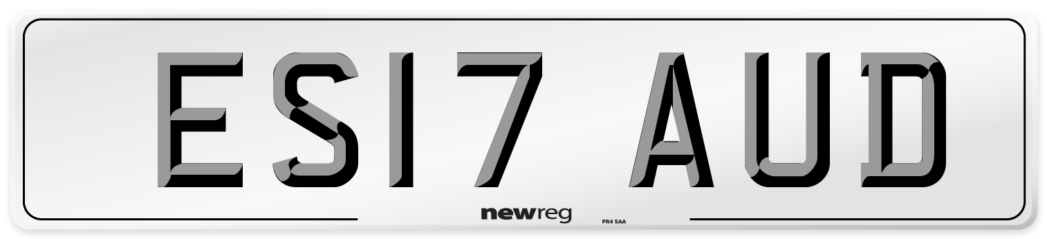 ES17 AUD Number Plate from New Reg